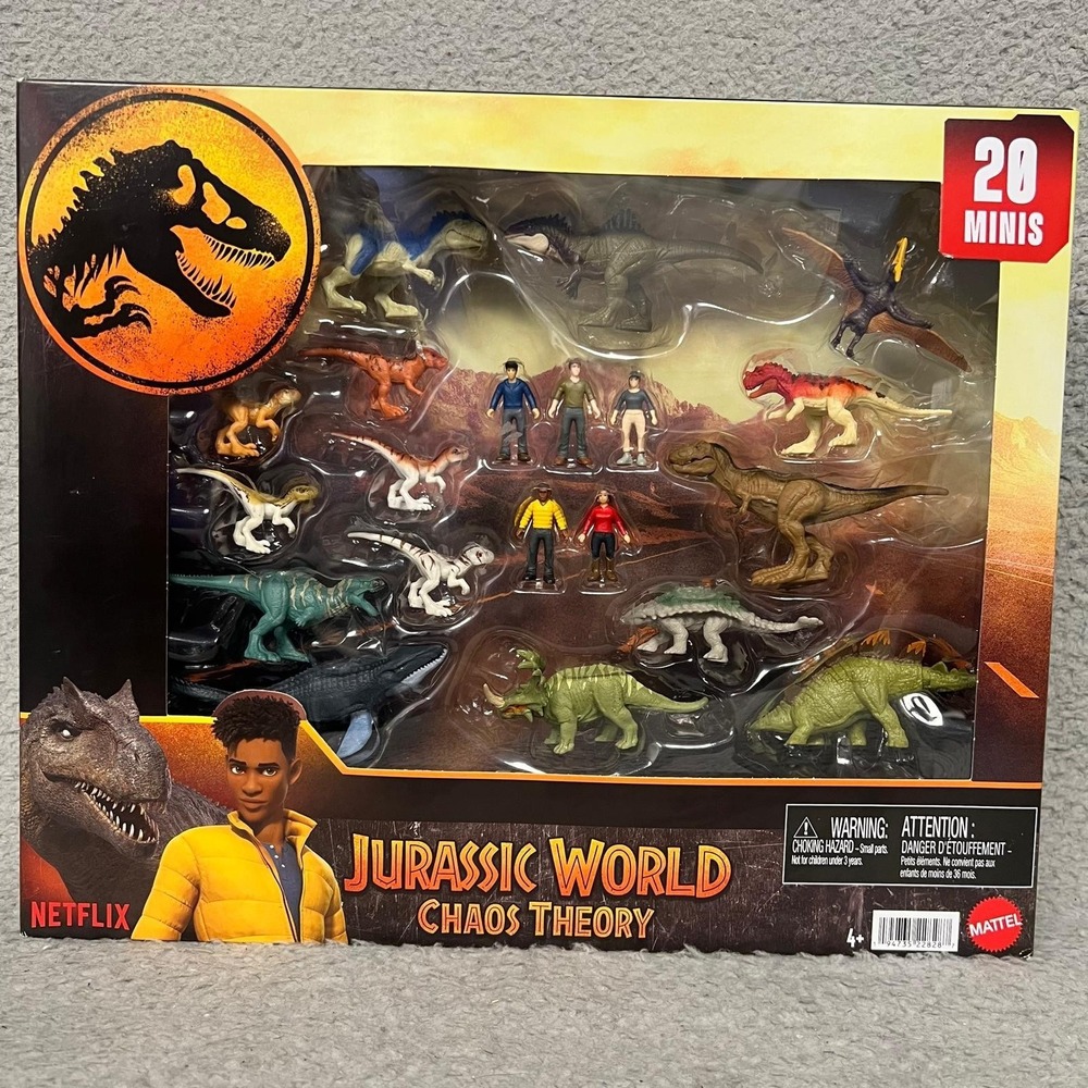 NIB Mattel Jurassic World Chaos Theory Mini Figure Set 20Pcs Kids Ben Yaz Darius
